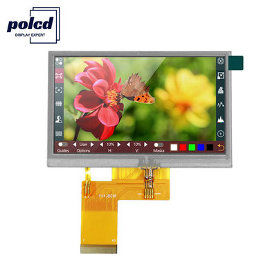 Polcd RGB 24 বিট 4.3 ইঞ্চি Tft ডিসপ্লে 300 Nits Tft ক্যাপাসিটিভ টাচস্ক্রিন