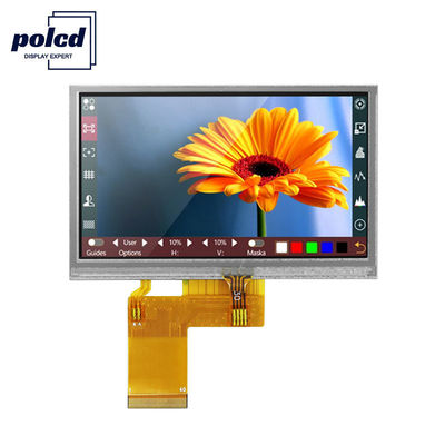 Polcd RGB 24 বিট 4.3 ইঞ্চি Tft Lcd ডিসপ্লে 480x272 ইন্ডাস্ট্রিয়াল টাচ স্ক্রীন
