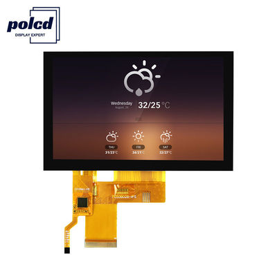 Polcd 108mm 5 ইঞ্চি ক্যাপাসিটিভ টাচ স্ক্রীন 800X480 IPS TFT LCD ডিসপ্লে