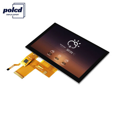 পিসি ISO9001 এর জন্য Polcd 300 Nit IPS TFT LCD RGB 24 বিট 5 ইঞ্চি Lcd স্ক্রীন