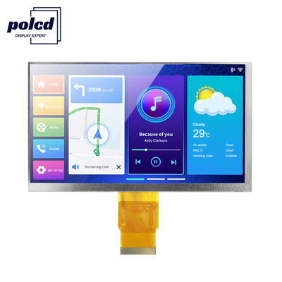 Polcd 300cd/M 7 ইঞ্চি 800x480 RGB 24 বিট উচ্চ উজ্জ্বলতা LCD ডিসপ্লে ইন্ডাস্ট্রিয়াল